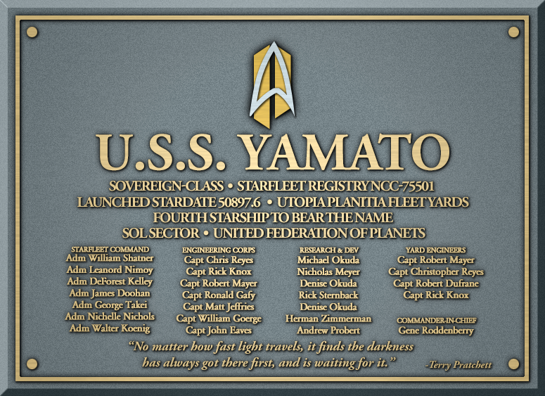 USS Yamato Dedication Plaque